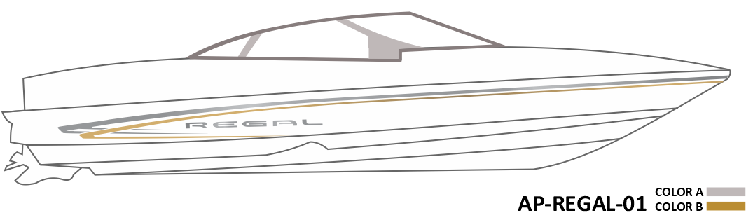 AP-REGAL-01 - Regal Series 2 Color Vinyl Boat Graphics Kit