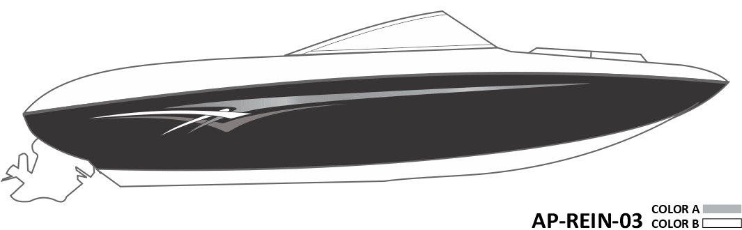 AP-REIN-03 - Reinell Series 2 Color Vinyl Boat Graphics Kit - Raceline Digital