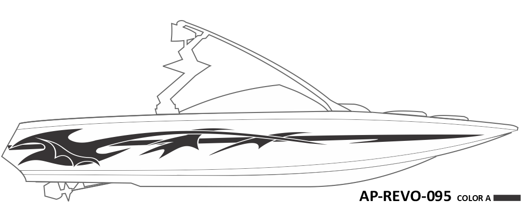 AP-REVO-095 - Revolution Series 1 Color Vinyl Boat Graphics Kit