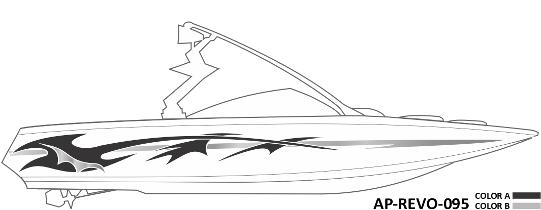 AP-REVO-095 - Revolution Series 2 Color Vinyl Boat Graphics Kit