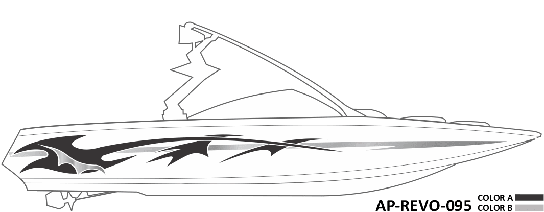 AP-REVO-095 - Revolution Series 2 Color Vinyl Boat Graphics Kit - Raceline Digital