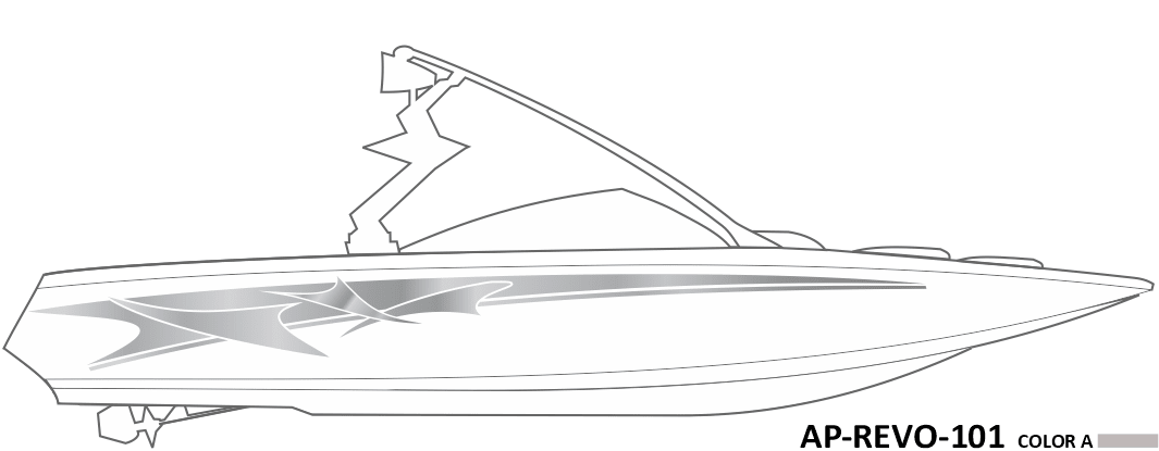 AP-REVO-101 - Revolution Series 1 Color Vinyl Boat Graphics Kit - Raceline Digital