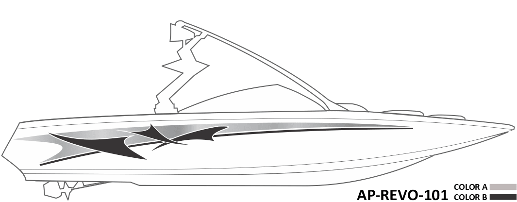 AP-REVO-101 - Revolution Series 2 Color Vinyl Boat Graphics Kit - Raceline Digital
