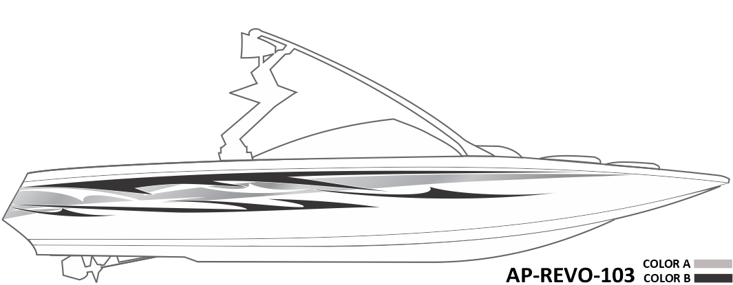 AP-REVO-103 - Revolution Series 2 Color Vinyl Boat Graphics Kit