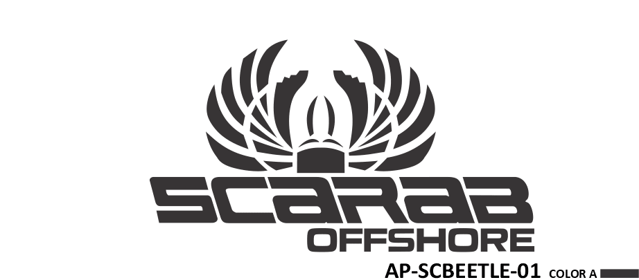 AP-SCBEETLE-01 - Scarab Beetle 1 Color Vinyl Logo - Raceline Digital
