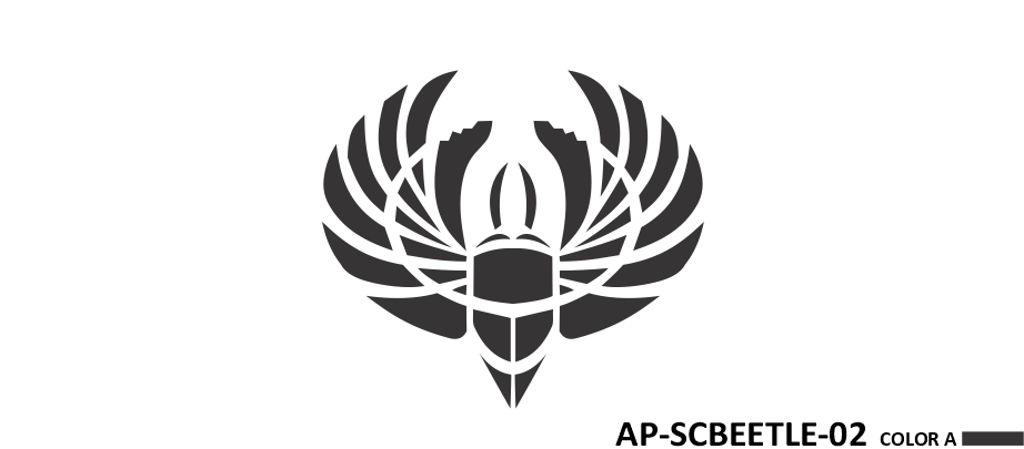 AP-SCBEETLE-02 - Scarab Beetle 1 Color Vinyl Logo