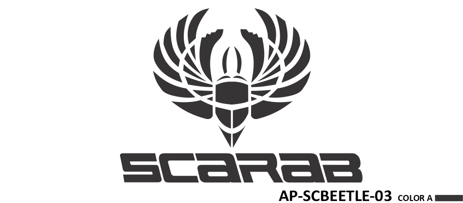 AP-SCBEETLE-03 - Scarab Beetle 1 Color Vinyl Logo