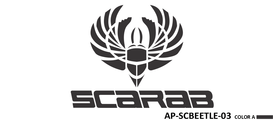 AP-SCBEETLE-03 - Scarab Beetle 1 Color Vinyl Logo - Raceline Digital