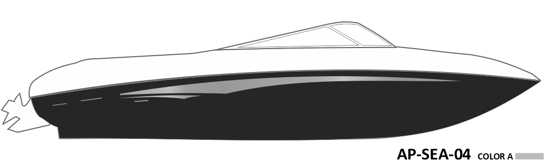 AP-SEA-04 - Sea Ray Series 1 Color Vinyl Boat Graphics Kit - Raceline Digital