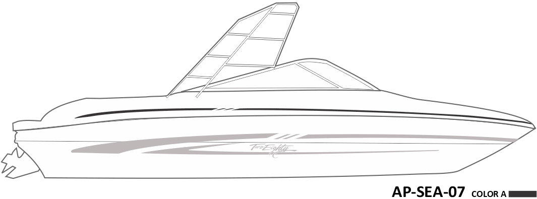 AP-SEA-07 - Sea Ray Series 1 Color Vinyl Boat Graphics Kit - Raceline Digital