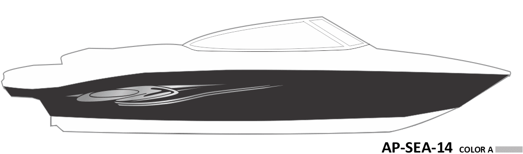 AP-SEA-14 - Sea Ray Series 1 Color Vinyl Boat Graphics Kit - Raceline Digital