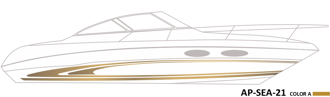 AP-SEA-21 - Sea Ray Series 1 Color Vinyl Boat Graphics Kit