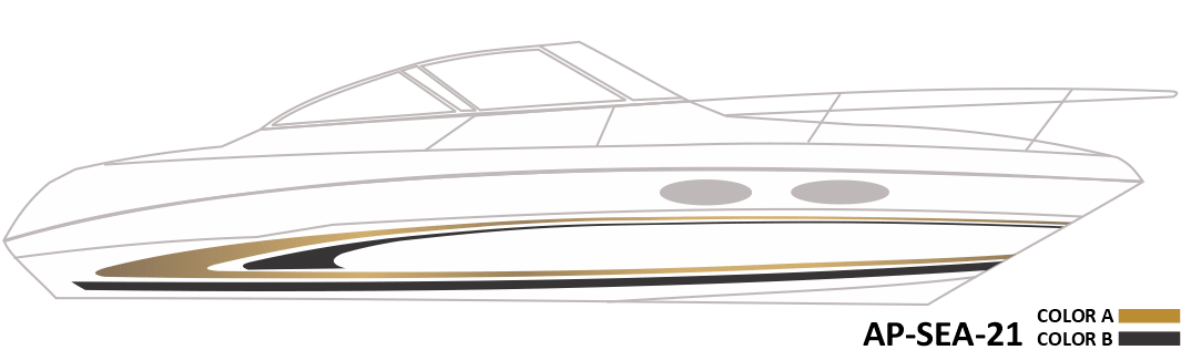 AP-SEA-21 - Sea Ray Series 2 Color Vinyl Boat Graphics Kit - Raceline Digital