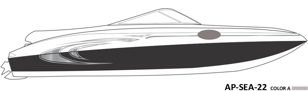 AP-SEA-22 - Sea Ray Series 1 Color Vinyl Boat Graphics Kit