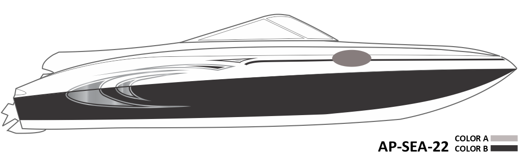 AP-SEA-22 - Sea Ray Series 2 Color Vinyl Boat Graphics Kit