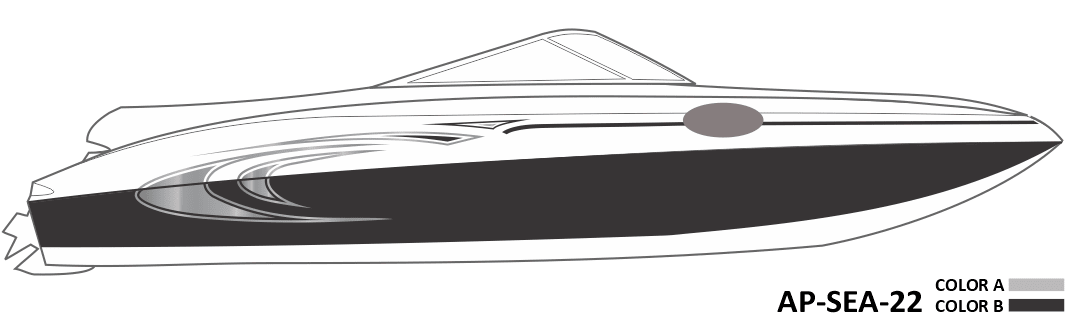 AP-SEA-22 - Sea Ray Series 2 Color Vinyl Boat Graphics Kit - Raceline Digital
