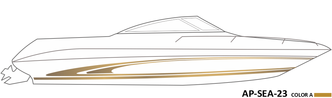 AP-SEA-23 - Sea Ray Series 1 Color Vinyl Boat Graphics Kit - Raceline Digital