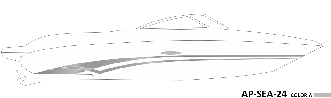 AP-SEA-24 - Sea Ray Series 1 Color Vinyl Boat Graphics Kit - Raceline Digital
