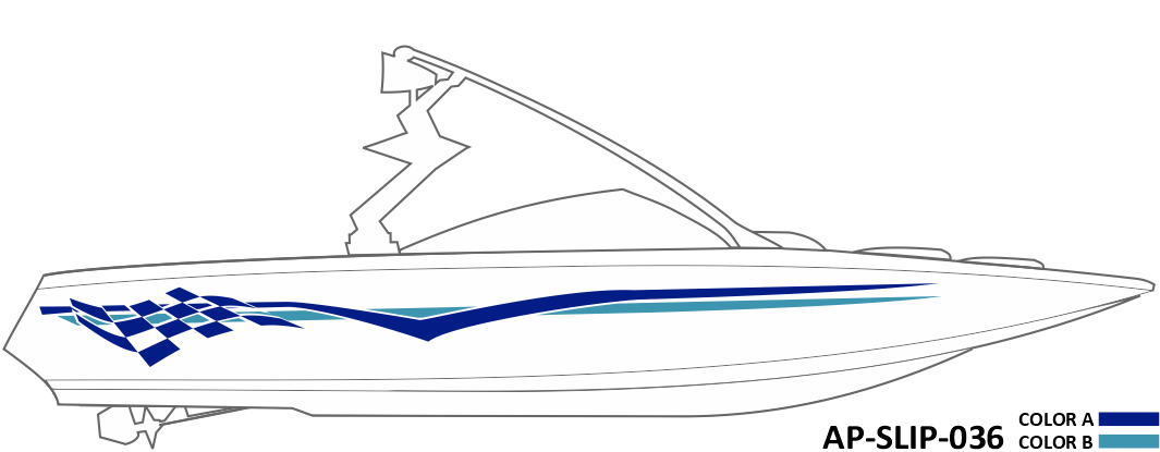 AP-SLIP-036 - Slipstream Series 2 Color Vinyl Boat Graphics Kit