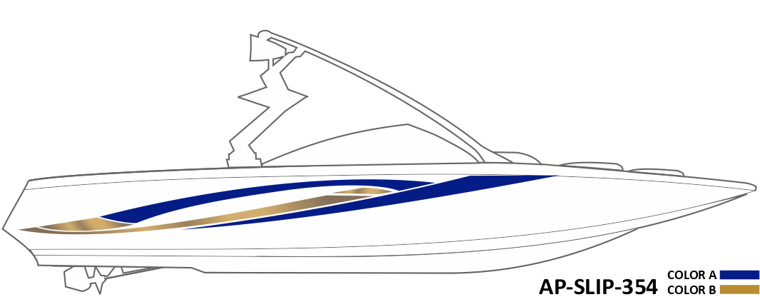 AP-SLIP-354 - Slipstream Series 2 Color Vinyl Boat Graphics Kit