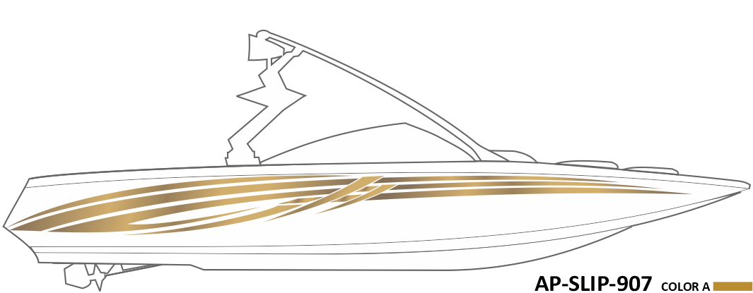 AP-SLIP-907 Slipstream Series 1 Color Vinyl Boat Graphics Kit