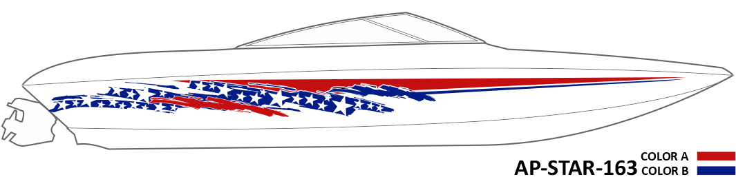 AP-STAR-163 - Starlight Series 2 Color Vinyl Boat Graphics Kit