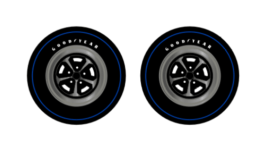 Stencil Set - 15 Inch Wheel Good Year Rear Tire Dragway - Raceline Digital