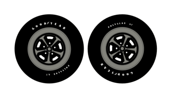 Stencil Set - 15 Inch Wheel Good Year Polyglas - Raceline Digital
