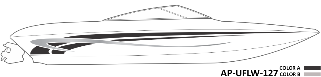 AP-UFLW-127 - Ultraflow Series 2 Color Vinyl Boat Graphics Kit