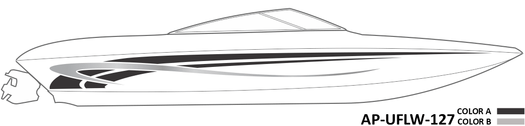 AP-UFLW-127 - Ultraflow Series 2 Color Vinyl Boat Graphics Kit - Raceline Digital