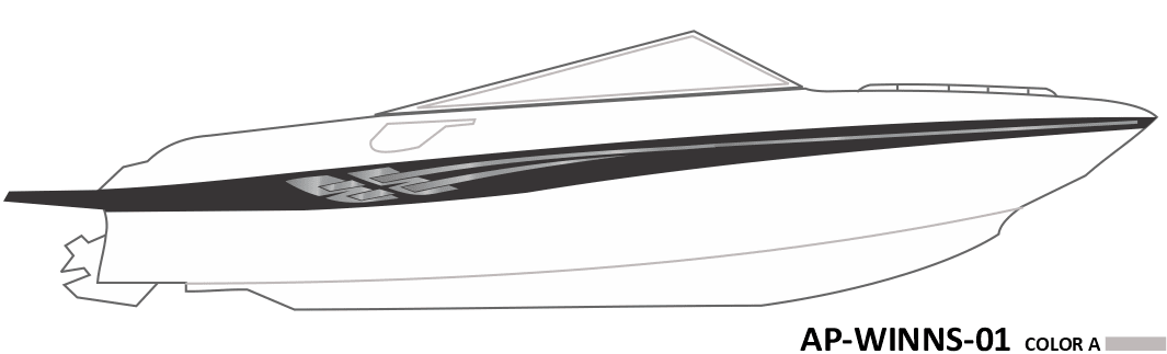 AP-WINNS-01 - Four Winns Series 1 Color Vinyl Boat Graphics Kit - Raceline Digital