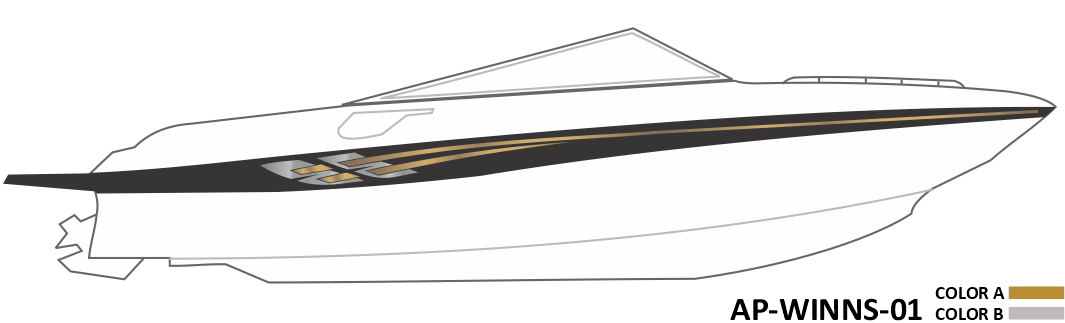 AP-WINNS-01 - Four Winns Series 2 Color Vinyl Boat Graphics Kit - Raceline Digital