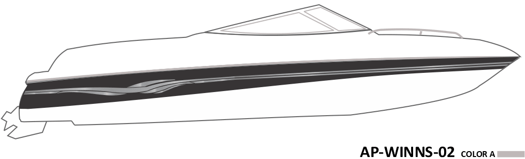AP-WINNS-02 - Four Winns Series 1 Color Vinyl Boat Graphics Kit - Raceline Digital