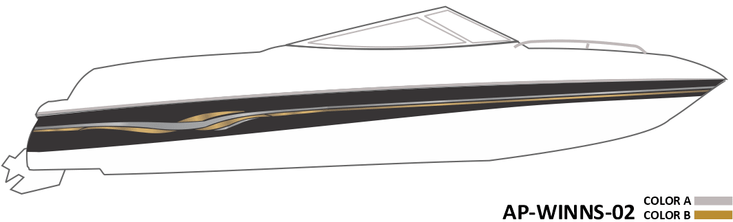 AP-WINNS-02 - Four Winns Series 2 Color Vinyl Boat Graphics Kit - Raceline Digital