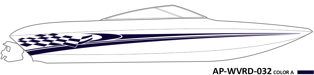 AP-WVRD-032 - Waverider Series 1 Color Vinyl Boat Graphics Kit