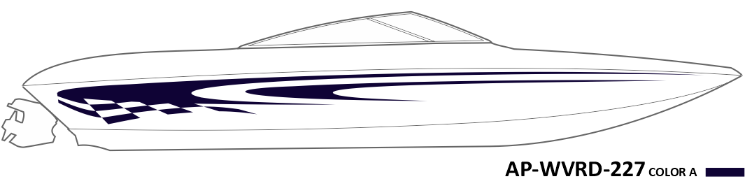 AP-WVRD-227 - Waverider Series 1 Color Vinyl Boat Graphics Kit
