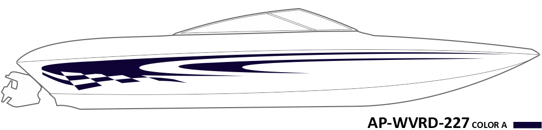 AP-WVRD-227 - Waverider Series 1 Color Vinyl Boat Graphics Kit - Raceline Digital