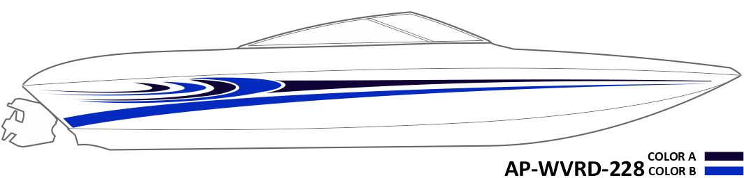 AP-WVRD-228 - Waverider Series 2 Color Vinyl Boat Graphics Kit