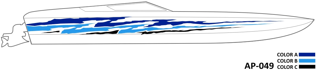 AP-049 - 3 Color Vinyl Boat Graphics Kit