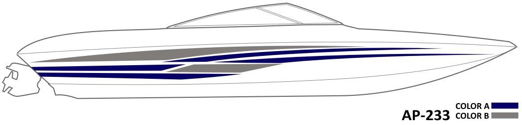 AP-233 - 2 Color Vinyl Boat Graphics Kit