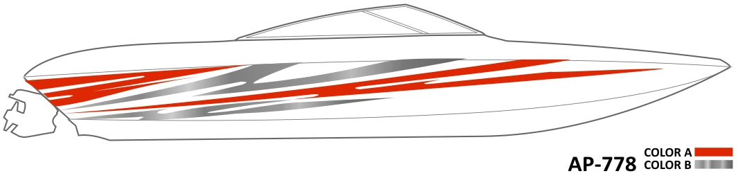 AP-778 - 2 Color Vinyl Boat Graphics Kit