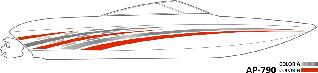 AP-790 - 2 Color Vinyl Boat Graphics Kit