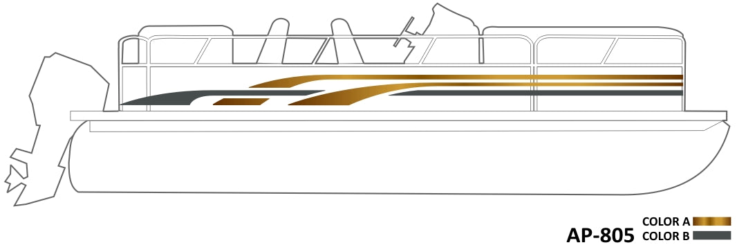 AP-805 - 2 Color Vinyl Boat Graphics Kit