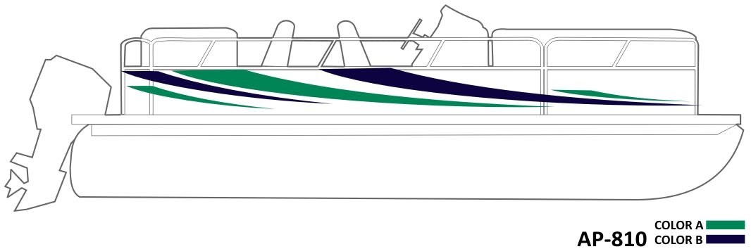 AP-810 - 2 Color Vinyl Boat Graphics Kit