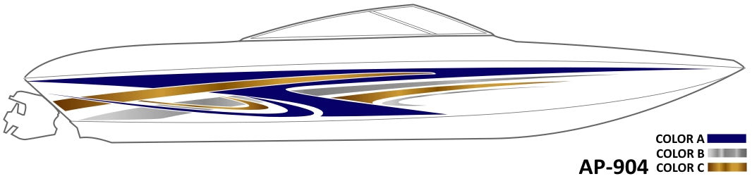 AP-904 - 3 Color Vinyl Boat Graphics Kit