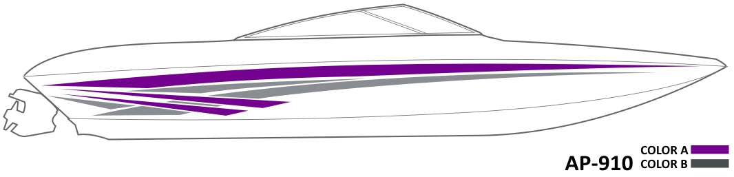 AP-910 2 Color Vinyl Boat Graphics Kit