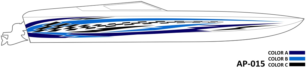 AP-015 - 3 Color Vinyl Boat Graphics Kit