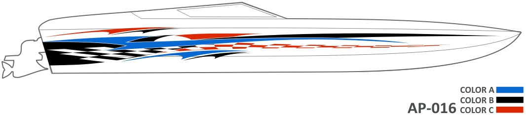 AP-016 - 3 Color Vinyl Boat Graphics Kit