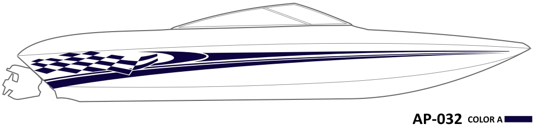 AP-032 - 1 Color Vinyl Boat Graphics Kit