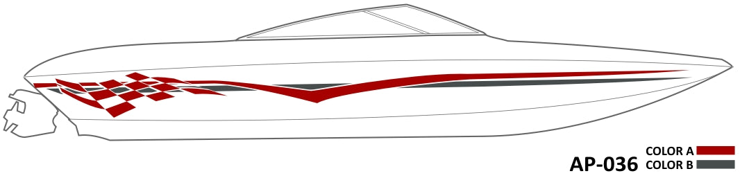 AP-036 - 2 Color Vinyl Boat Graphics Kit